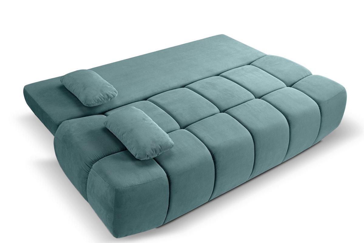 Schlafsofa Lauder Mintblau - Schwarz/Minttürkis, Basics, Holz/Kunststoff (207/93/105cm) - MID.YOU