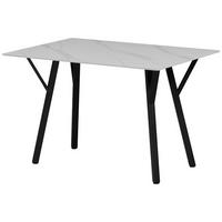 Jedilna Miza Timo, Keramika, 120x80 - črna/bela, Moderno, kovina/keramika (120/78/80cm)