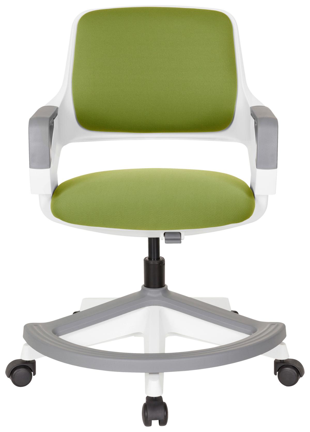 Otroški Vrtljivi Stol Kid Flex, Olivno Zelena - bela/olivno zelena , Moderno, umetna masa/tekstil (53/80 - 93/60cm) - MID.YOU