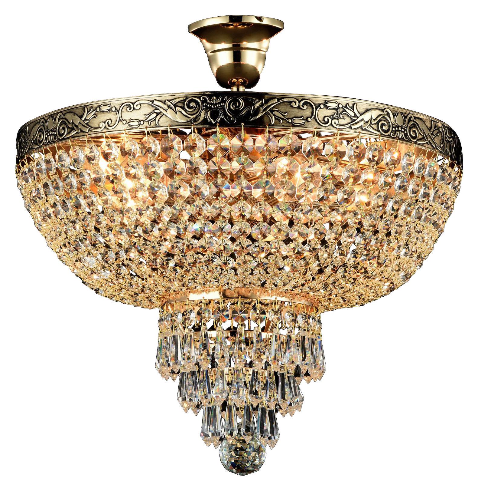 Kronleuchter Palace Goldfarben max. 60 Watt - Goldfarben, Trend, Glas/Metall (40/37/40cm) - MAYTONI