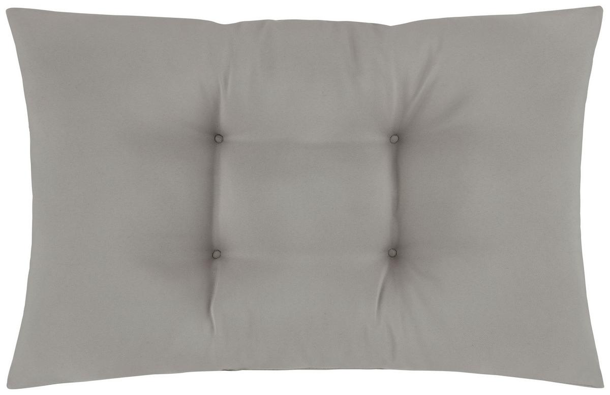 Palettenkissen Rita in Grau ca. 40x60cm - Grau, Konventionell (60/40/16cm) - Modern Living