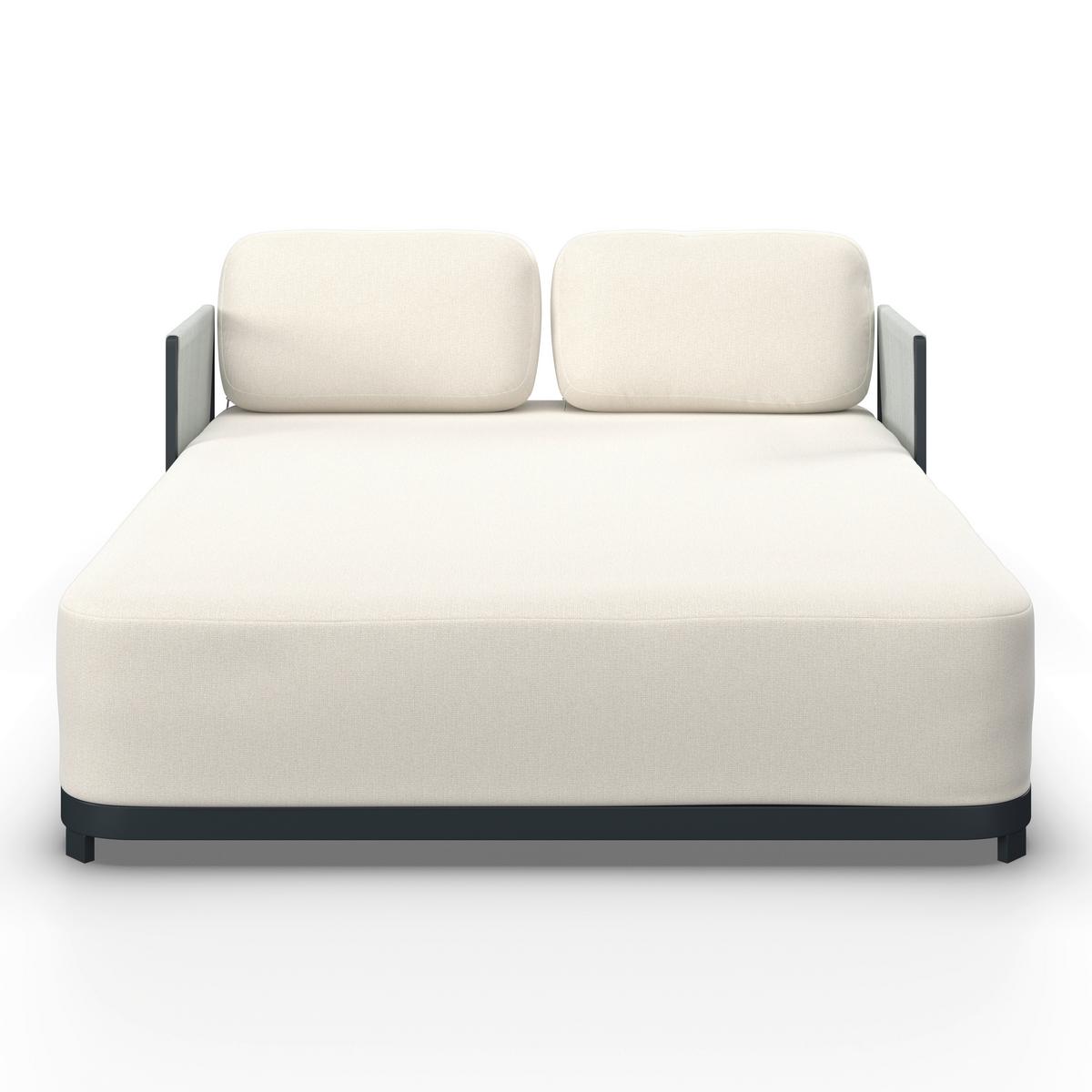 SONNENINSEL CORALIE - Anthrazit/Creme, Modern, Textil/Metall (155/62/190cm) - Bessagi Garden