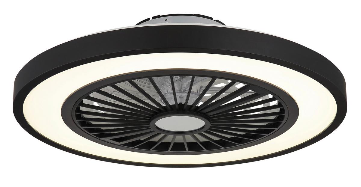 Stropni Ventilator 03653 Bizzak - črna/prosojno, Konvencionalno, kovina/umetna masa (54/15,9cm) - Globo