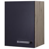 Küchenoberschrank Anthrazit/Eiche - Edelstahlfarben/Eichefarben, MODERN, Holzwerkstoff/Metall (40/54/32cm) - FlexWell