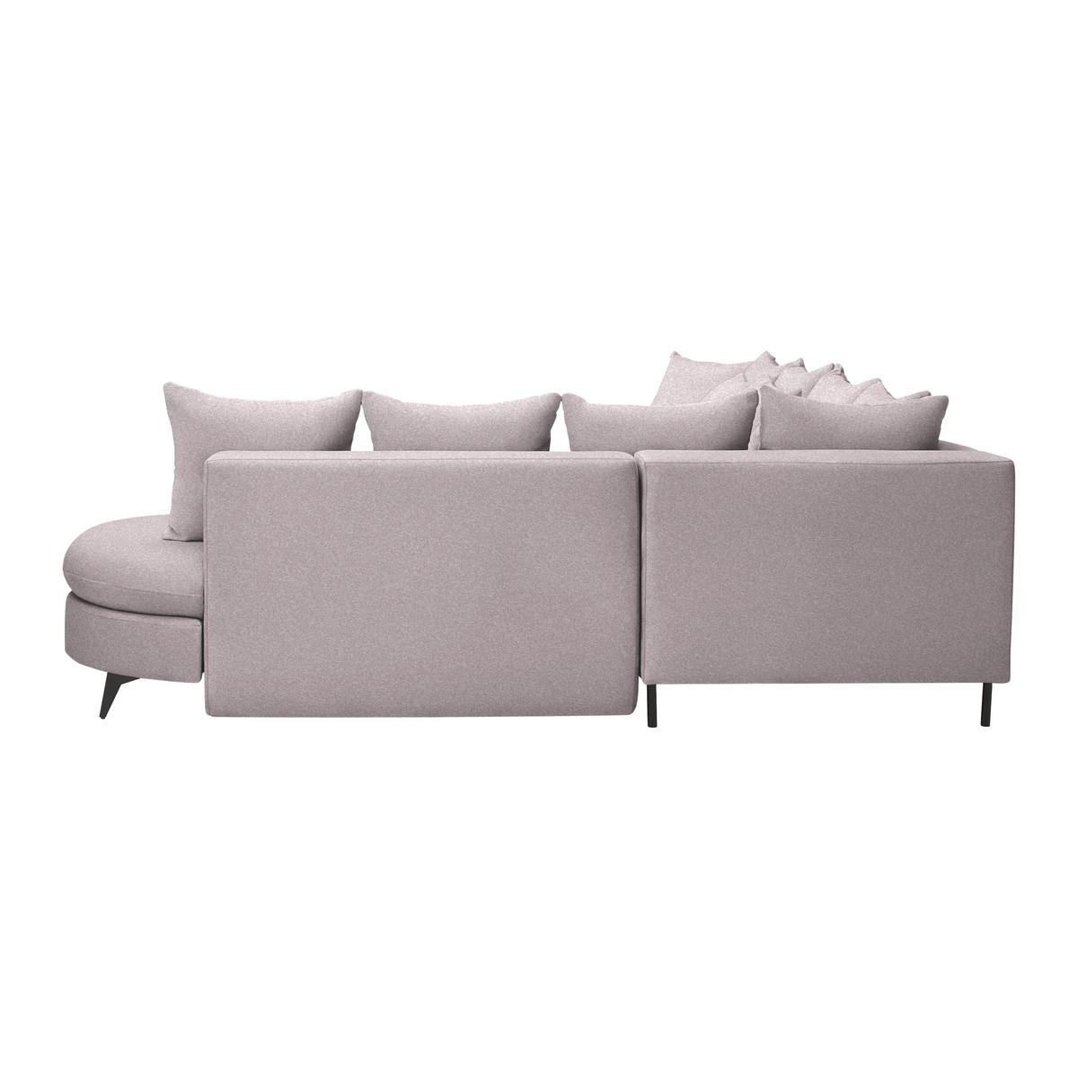 Ecksofa Axel Flieder - Flieder/Schwarz, MODERN, Textil/Metall (291/87/250cm) - Mömax