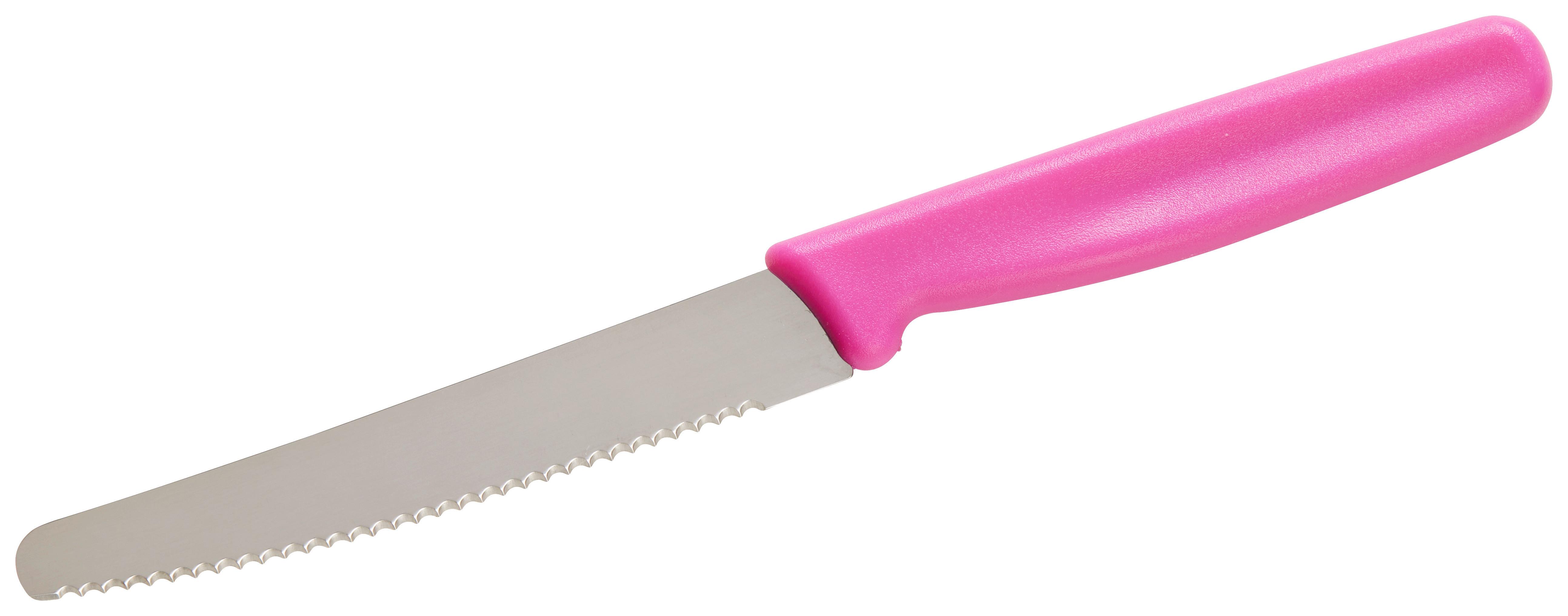 Jausenmesser Petra diverse Farben - Pink/Limette, KONVENTIONELL, Kunststoff/Metall (2/21,2cm) - Mömax