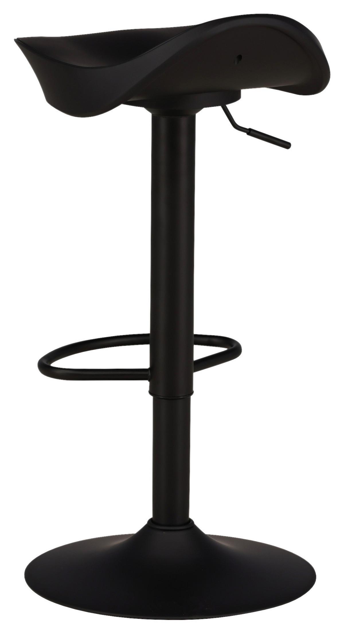 Barhocker-Set Adesto 2er-Set ca. 40x69 cm Schwarz - Schwarz, Design, Kunststoff/Metall (40/69/38cm) - Livetastic