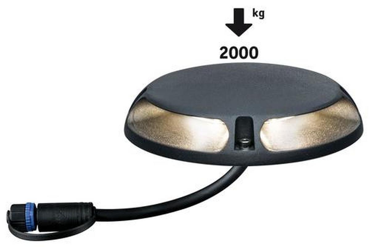 Wegeleuchte Plug&Shine max. 6 Watt - Anthrazit, Design, Metall (16/3,2cm) - Paulmann