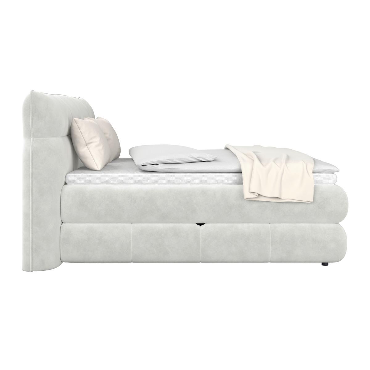 Boxspring Krevet Carmelo - crna/krem, Trend, tekstil/plastika (180/200cm) - Premium Living