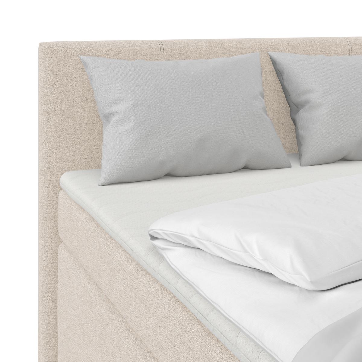Boxspring Krevet Mira - bež, Konvencionalno, metal/tekstil (140/200cm) - Best Price