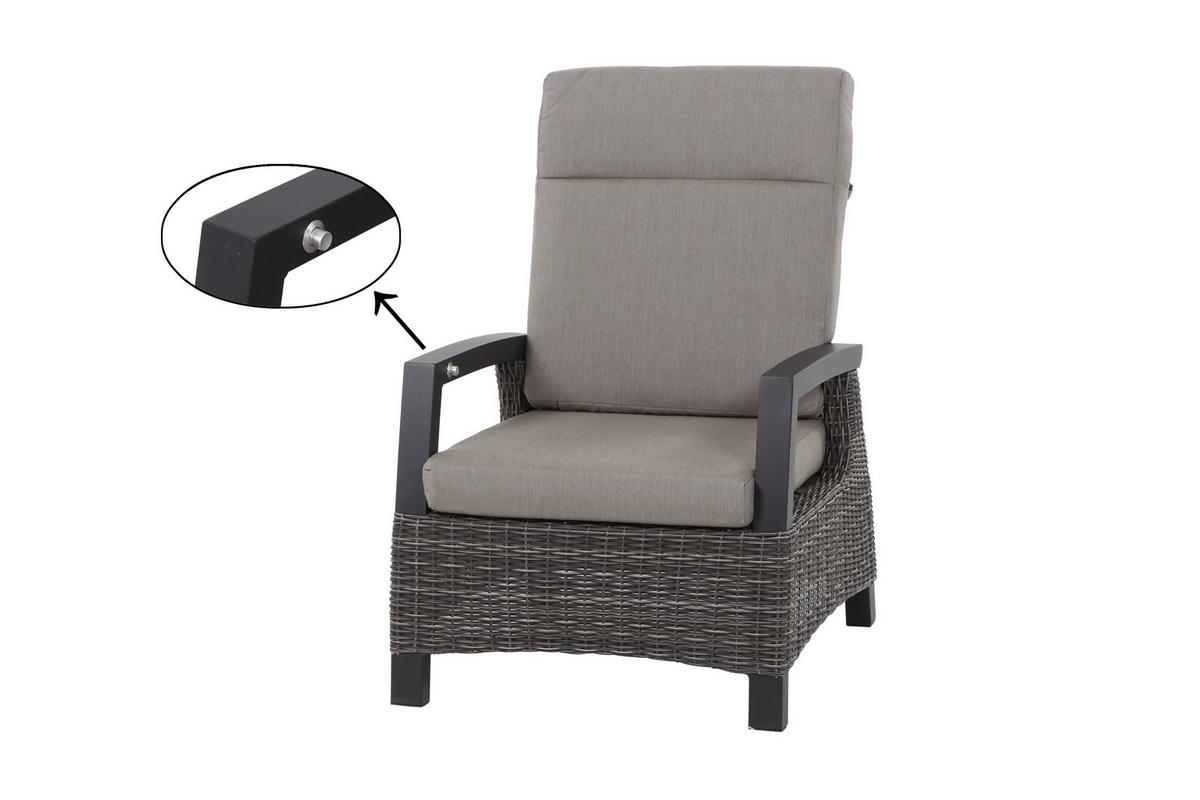 Loungegarnitur Corido 4-tlg. Grau - Grau, Basics, Keramik/Kunststoff (72/103/83cm) - Siena Garden