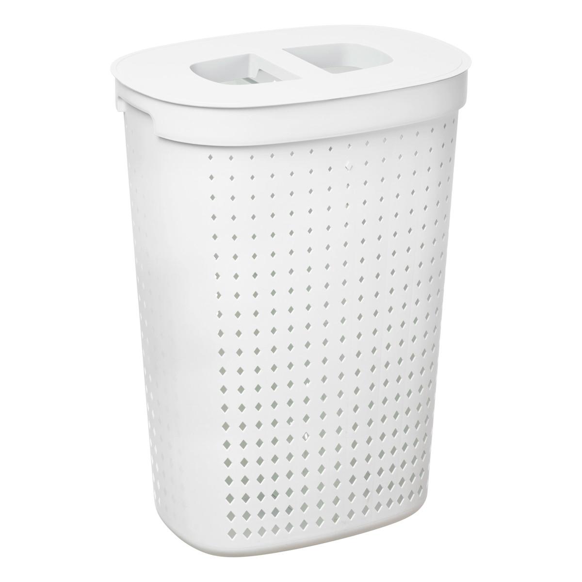 Coș de rufe clasic Seoul - alb, Modern, plastic (46/34/64cm) - Premium Living