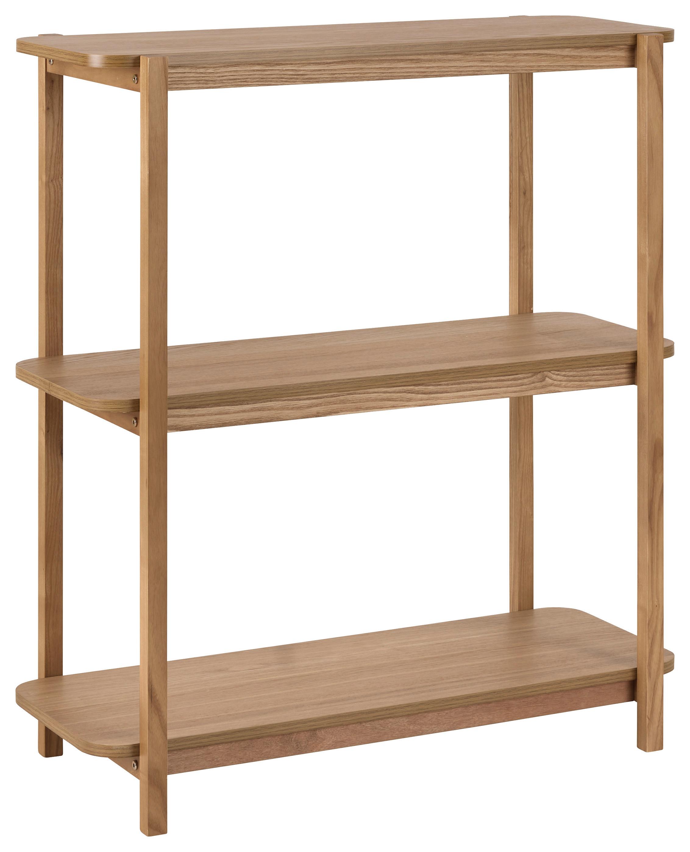 HYLLA KAVOK -EXKLUSIV- - askfärgad/naturfärgad, Natur, trämaterial/trä (80/90/35cm) - Premium Living