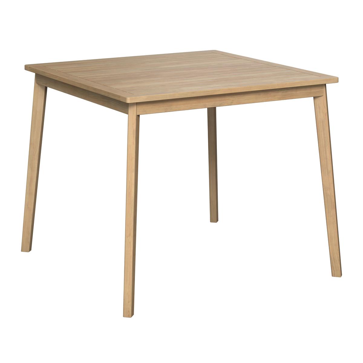 KOMPLET OGRODOWY ZE STOŁEM TABEA - antracytowy/kolor drewna tekowego, Modern, drewno/tkanina (90/65/75/82/90/62cm) - Ambia Garden