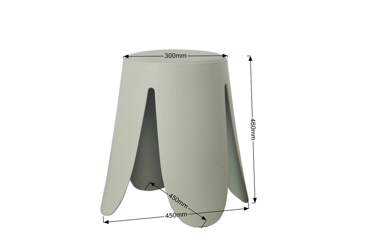 Hocker Pia Grün - Grün, LIFESTYLE, Holz/Kunststoff (45/46/30cm) - Based