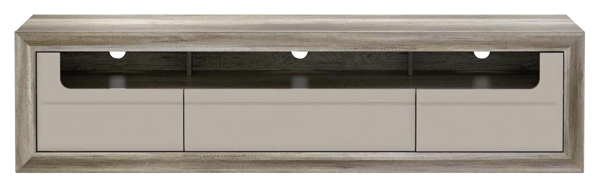 Tv-elem Tiziano - bézs/tölgyfa, Modern, faalapú anyag (193,8/49,7/52,1cm)