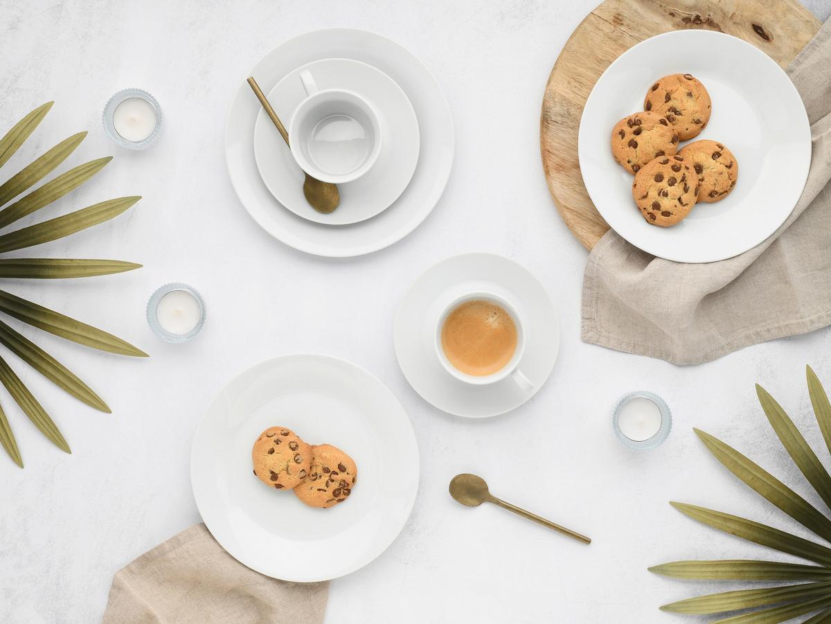 Kavni Servis Base, 18-Delni - bela, Basics, keramika - Creatable