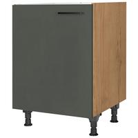 Spülenunterschrank Easytouch Grün - Eichefarben/Schwarz, MODERN, Holzwerkstoff/Metall (60/87/56cm) - Nobilia