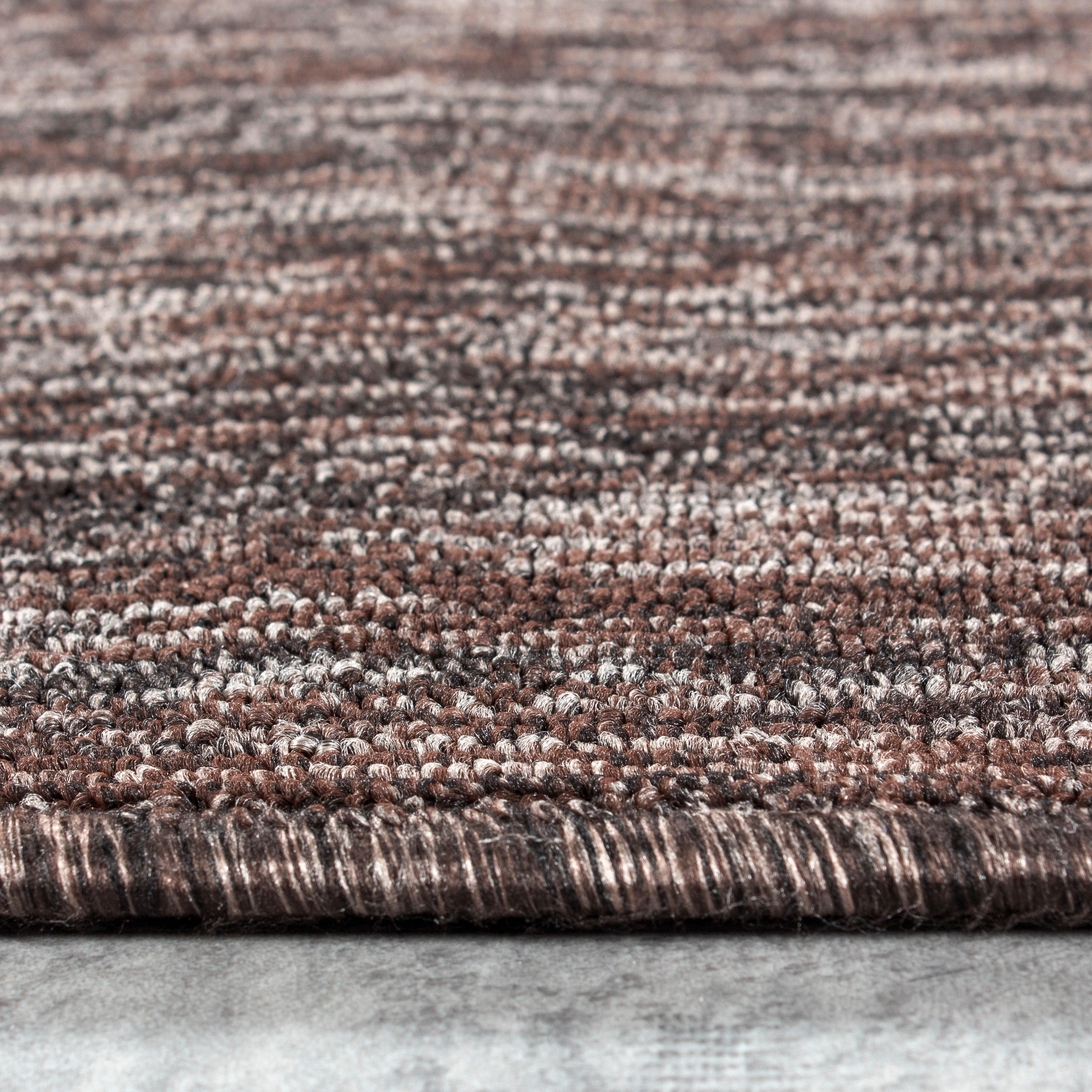 Flachwebeteppich Nizza Braun Ø ca. 200cm - Braun, Design, Textil (200/200cm) - Novel