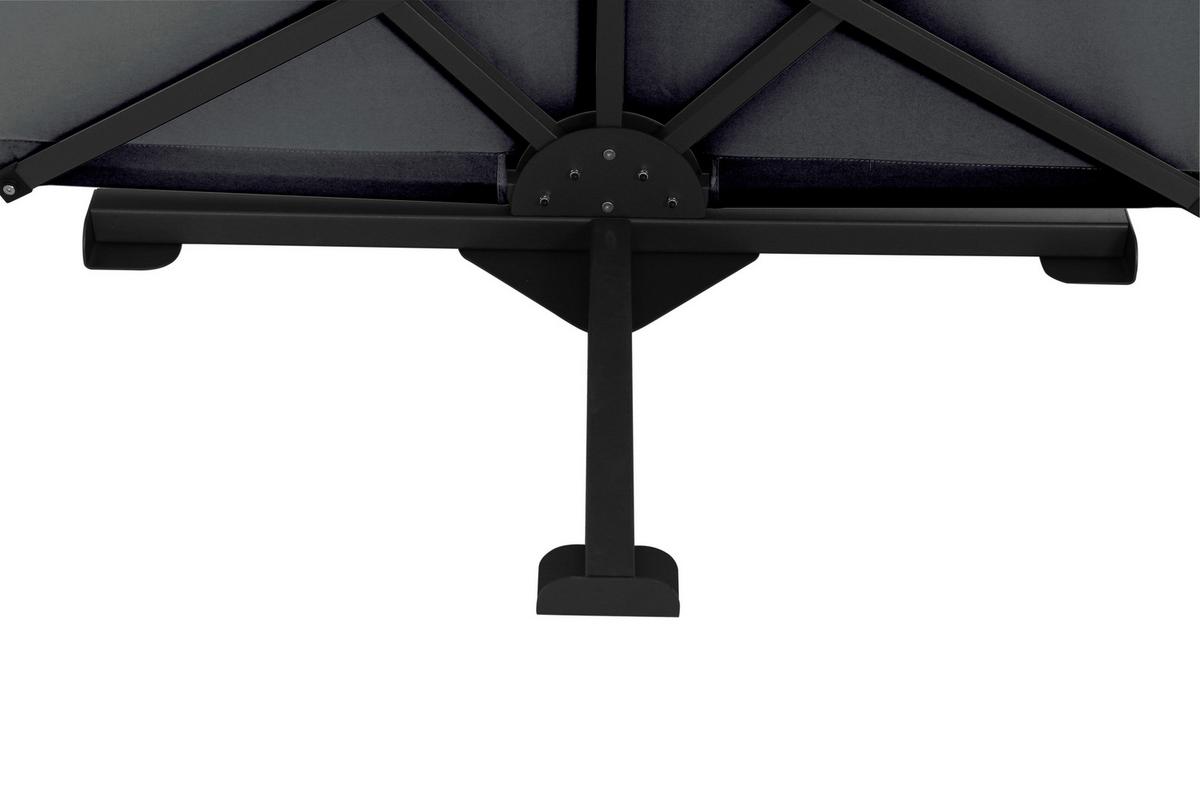 Sichtschutz Anthrazit BH 280 x150 cm - Anthrazit, KONVENTIONELL, Textil/Metall (280/150cm) - Siena Garden