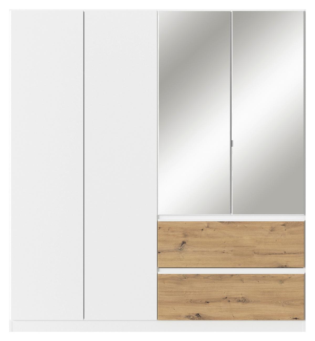 Omara S Klasičnimi Vrati Costa, Bela, Barva Hrasta - bela/hrast artisan, Moderno, leseni material (181/197/54cm) - Rauch Möbel