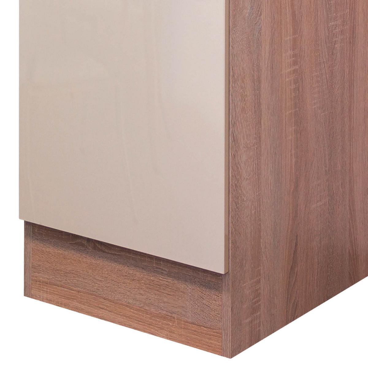 Kuhinjska Spodnja Omarica Nepal, Kašmir, Barva Hrasta - barve nerjavečega jekla/kašmir, Moderno, kovina/leseni material (40/86/60cm) - FlexWell