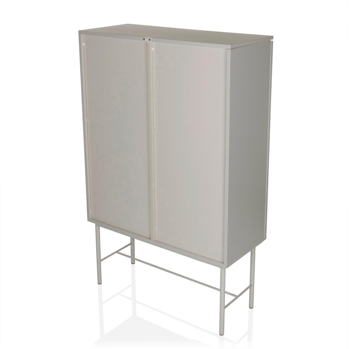 Regal Sio, Siva - siva, Moderno, kovina/leseni material (82/35/130cm) - MID.YOU