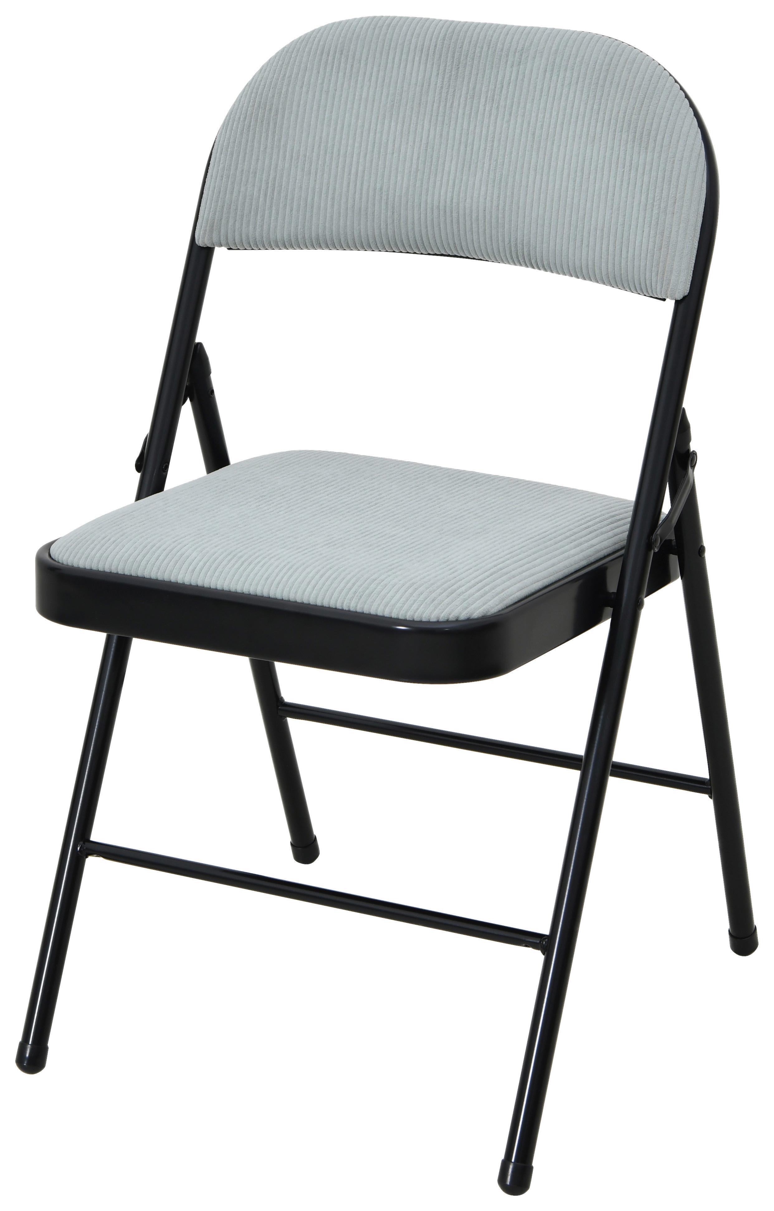 Zložljiv Stol Walter, Zelena, Žamet - črna/zelena, Moderno, kovina/tekstil (46,5cm)