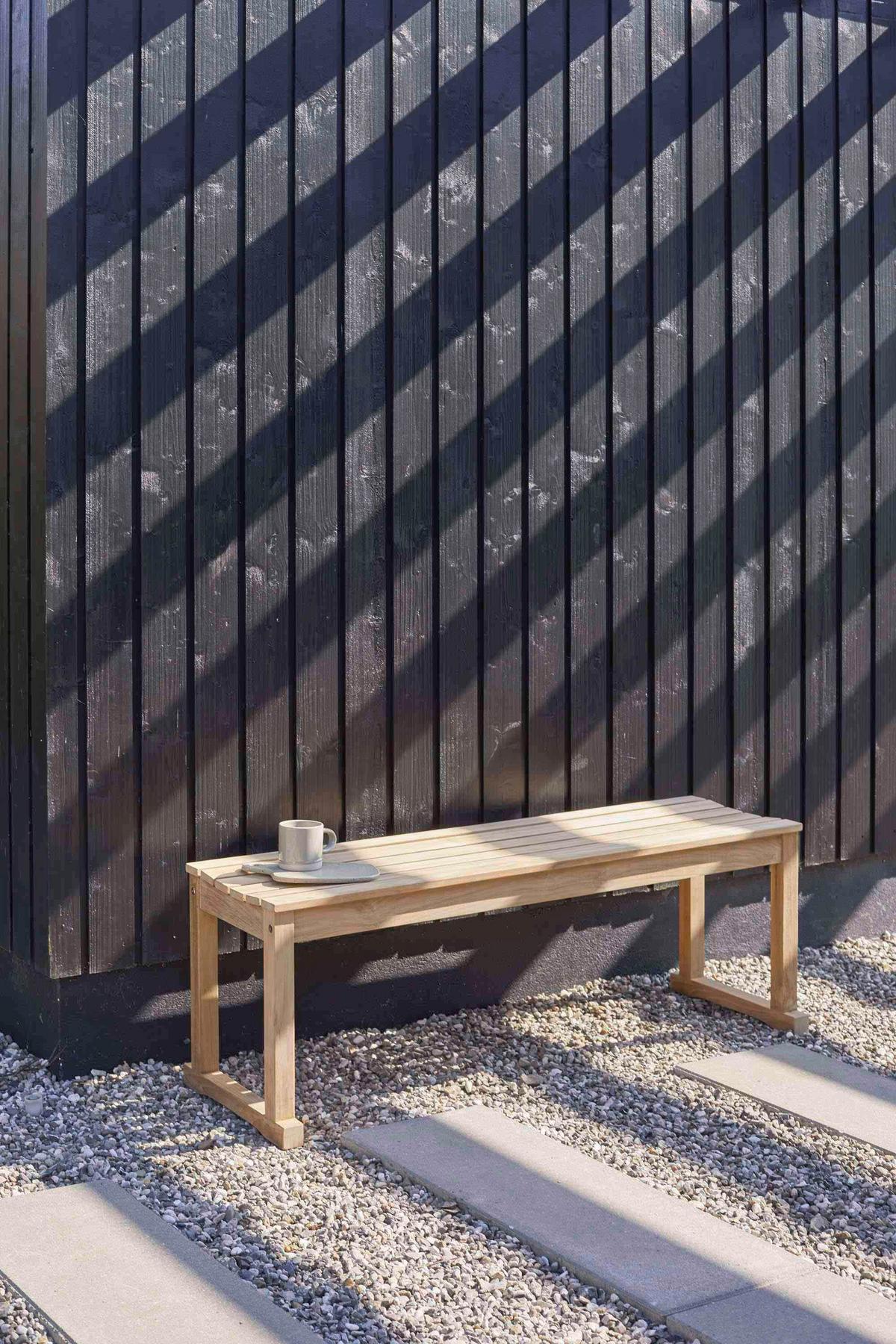 Sitzbank Vega - Teakfarben, Konventionell, Holz (120/43/40cm) - MID.YOU