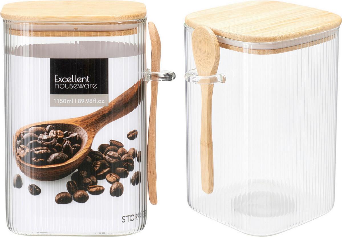 Ételtároló Doboz Excellent - áttetsző, Basics, üveg