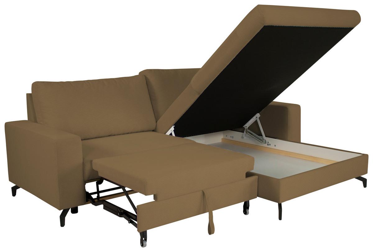 Kutna Garnitura Clara - svijetlo smeđa, Moderno, tekstil (240/177cm) - Modern Living