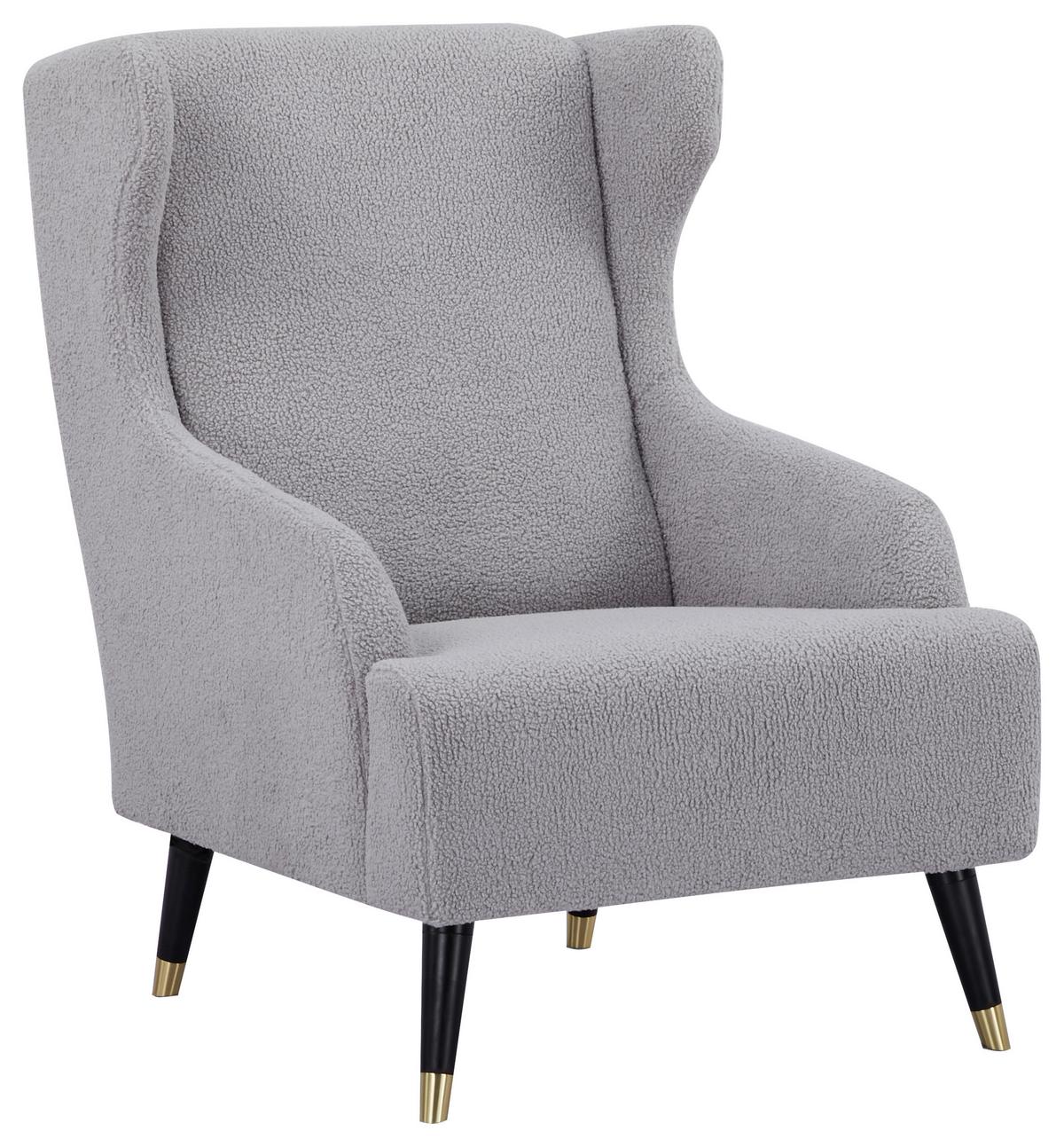 Fotelja Tiffany - siva/crna, Moderno, drvo/tekstil (71/102/95cm) - Mömax