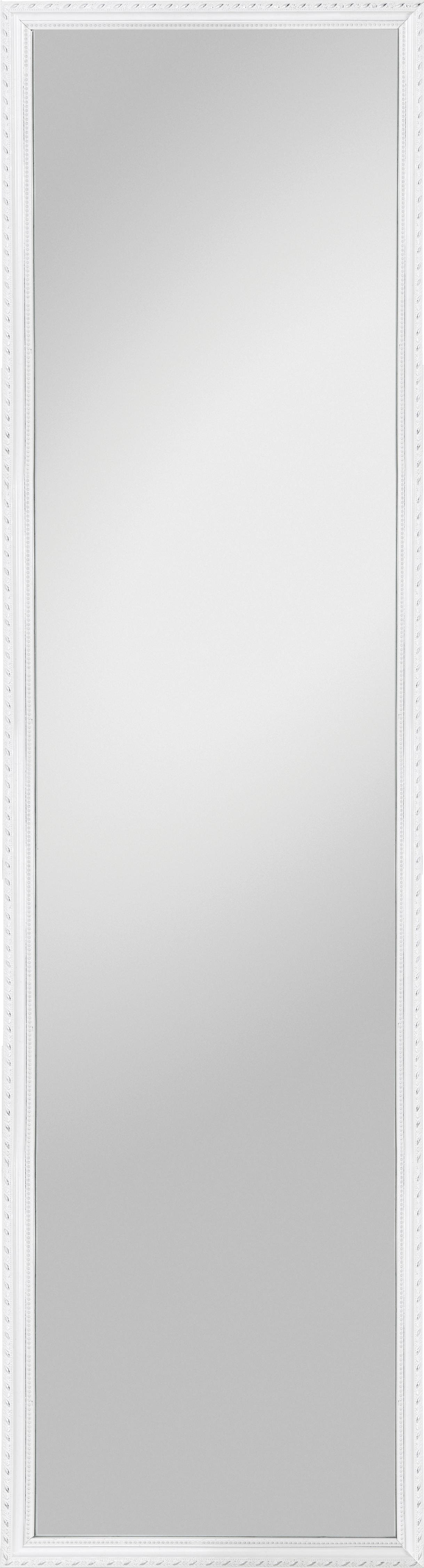 Stensko Ogledalo Livia -Sb- - bela, Natur, steklo/leseni material (35/125cm) - Modern Living