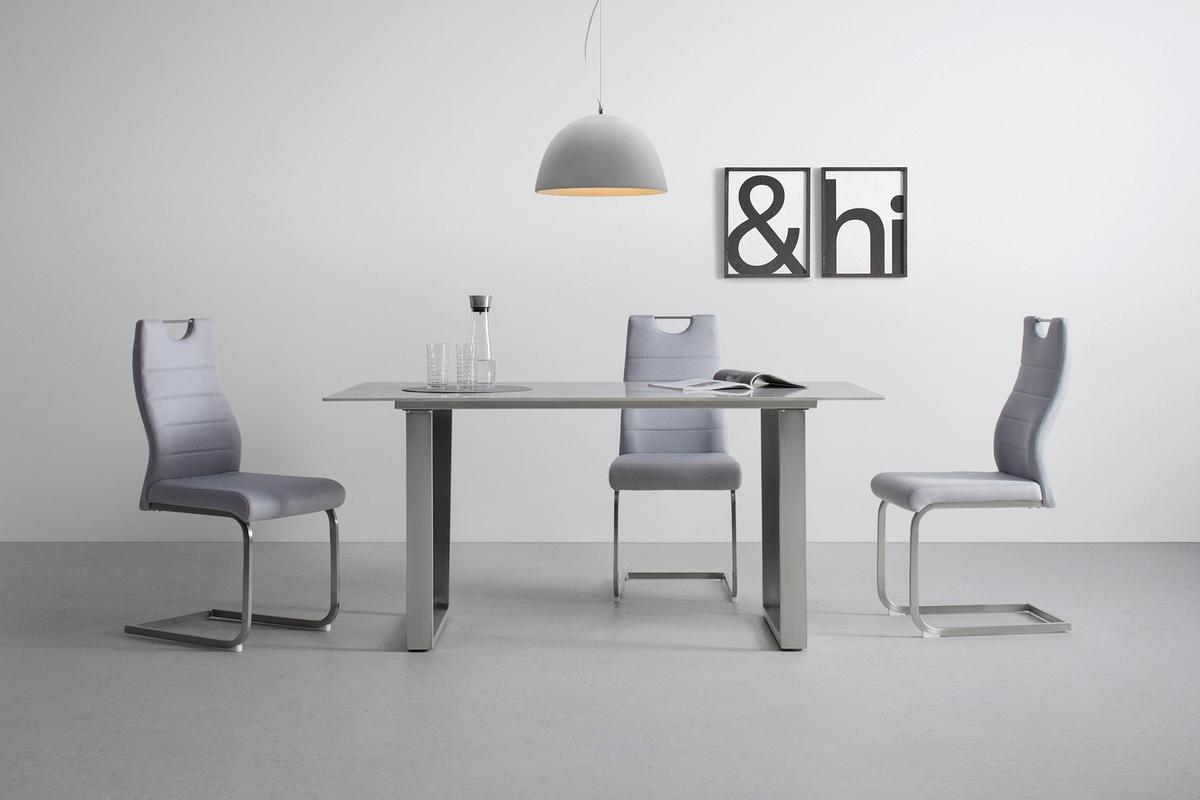 Jedilna Miza New York, Bela, 160 X 90 Cm - barve nerjavečega jekla/bela, Trend, kovina/keramika (160/75/90cm) - Mömax