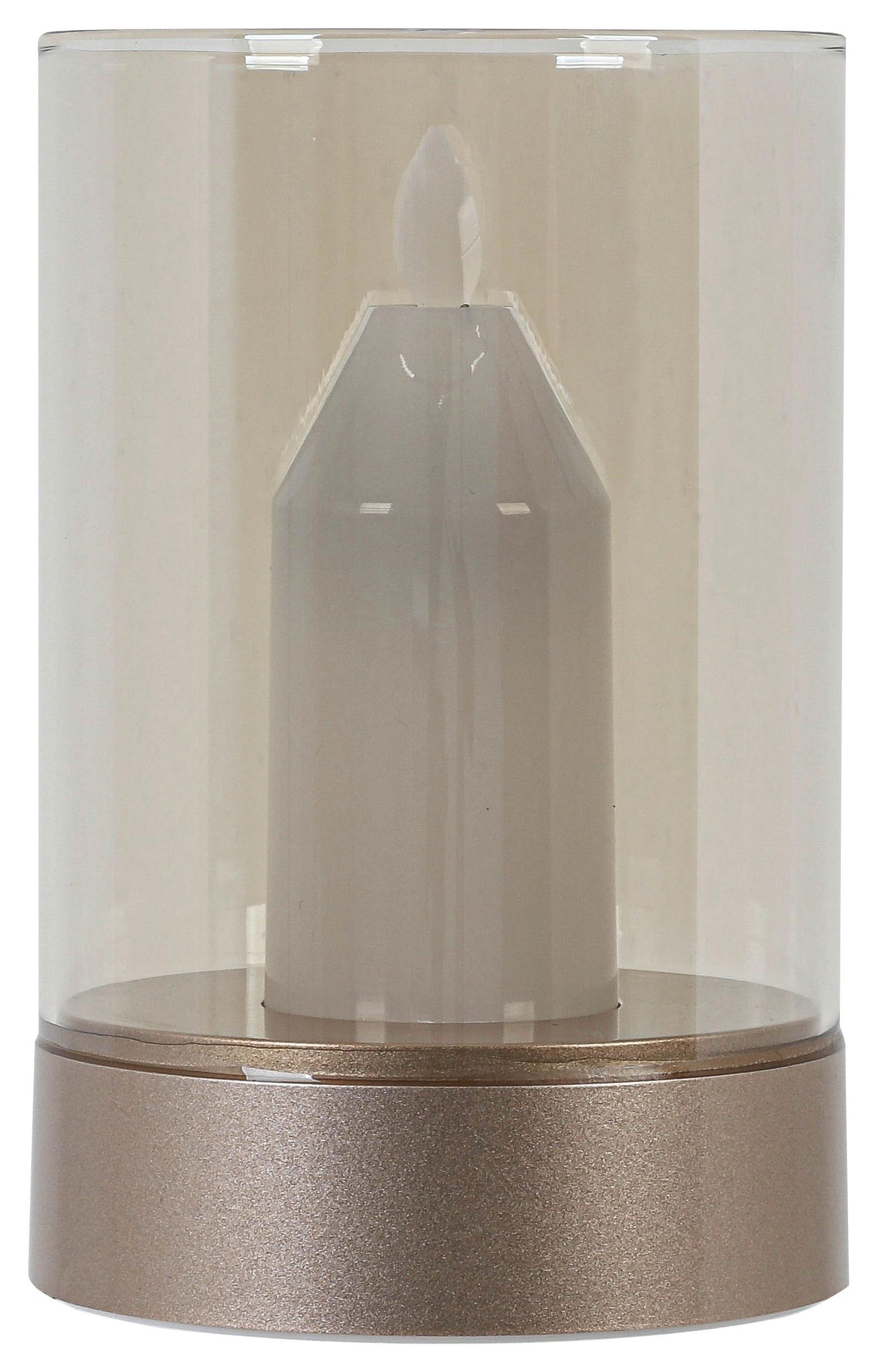 LED-DEKORATIONSLAMPA FLAMMI - vit/kromfärg, Modern, metall/glas (8,5/13cm) - Mömax