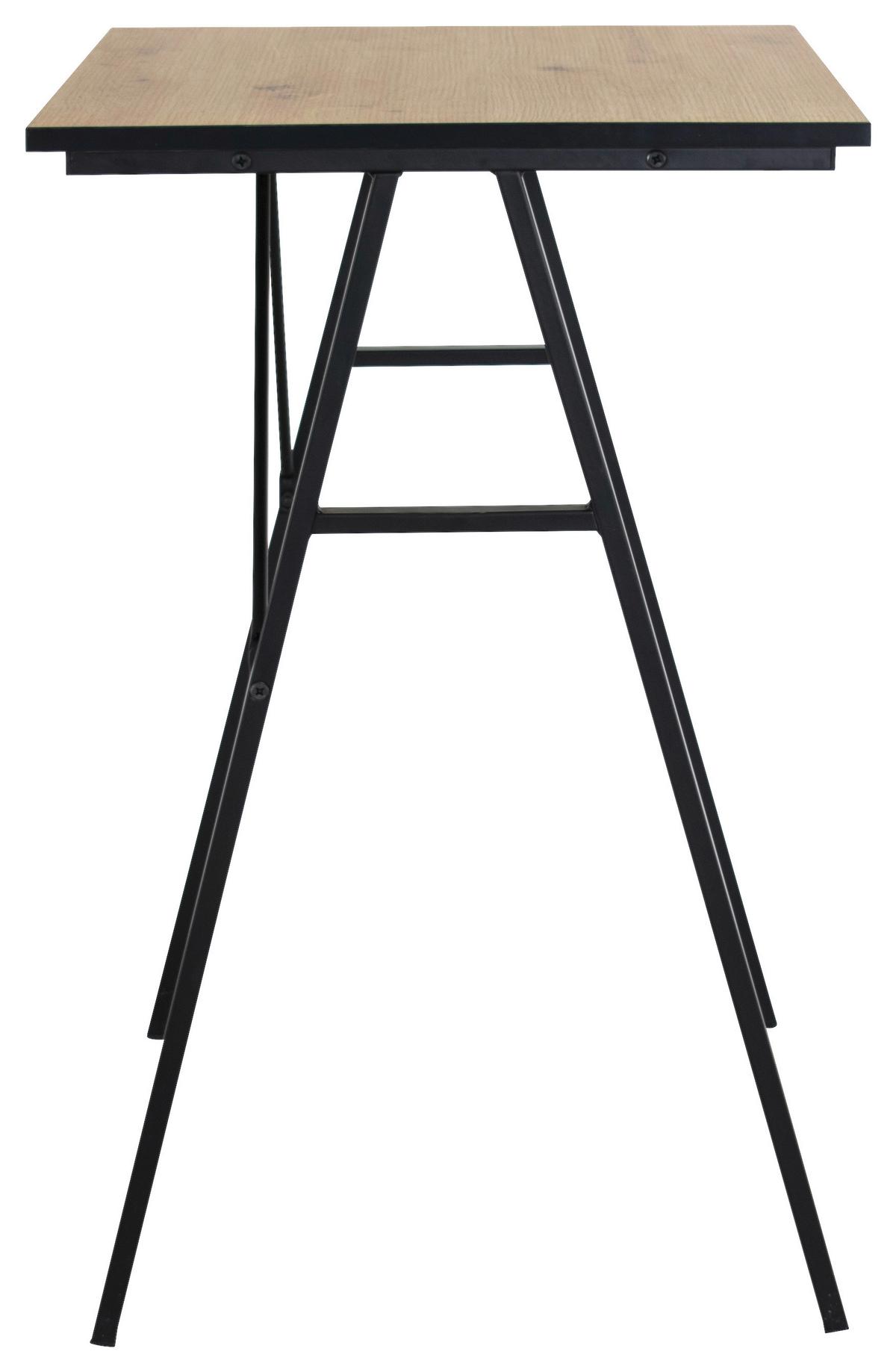 Masă de scris NIZZA - stejar Artisan/negru, Modern, metal/material pe bază de lemn (80/74/50cm) - Based