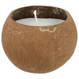 Kerze Kaia in Braun/creme - Creme/Braun, Weitere Naturmaterialien (11/8cm) - Modern Living