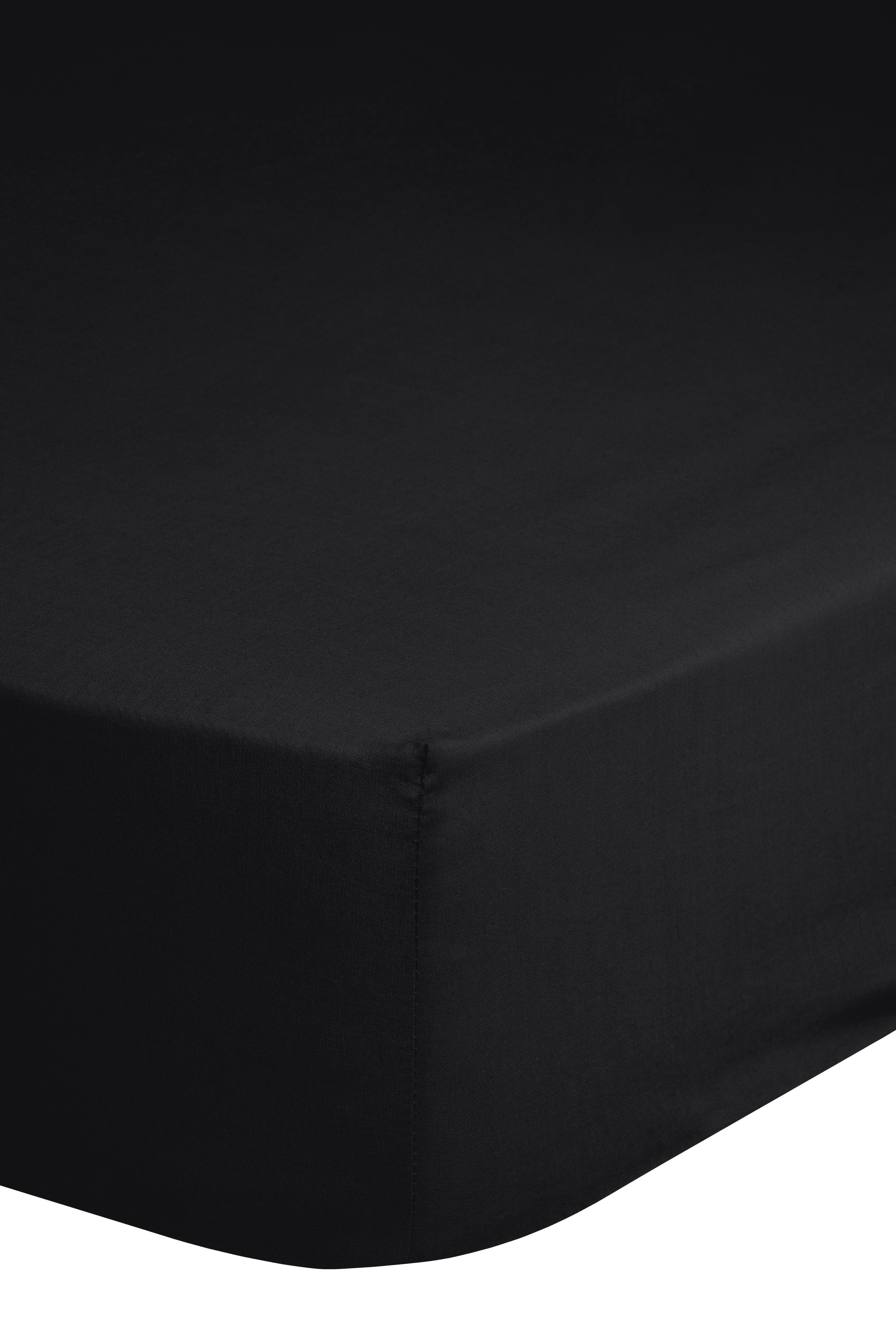 Spannleintuch Jersey ca. 140x200cm - Schwarz, Basics, Textil (140/200cm) - MID.YOU