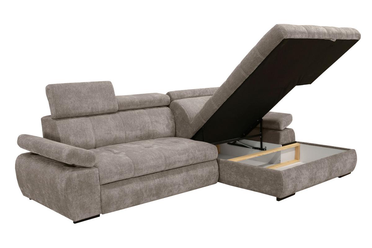Kutna Garnitura Vegas - crna/taupe, Design, drvo/tekstil (294/173cm) - Modern Living