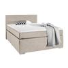 Boxspringbett Mali New in Cappuccino ca. 140x200cm - Chromfarben/Cappuccino, KONVENTIONELL, Kunststoff/Textil (140/200cm) - Based