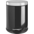 Treteimer Carmen in Schwarz - Edelstahlfarben/Schwarz, MODERN, Kunststoff/Metall (22/29,5/16,5cm) - Mömax modern living
