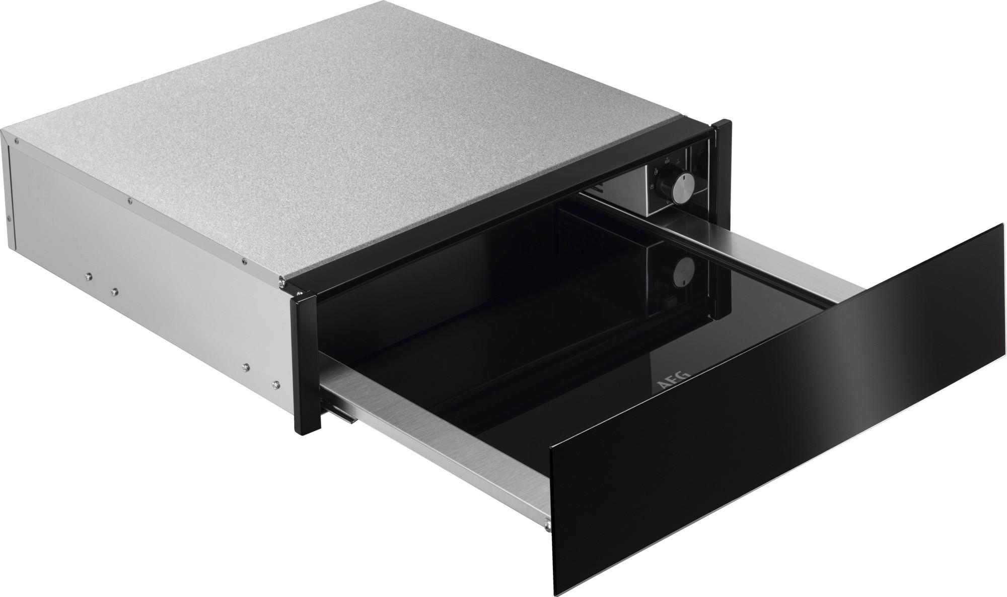 Wärmeschublade OD8K11B Schwarz - Schwarz, Glas/Metall (59,6/13,9/53cm) - AEG