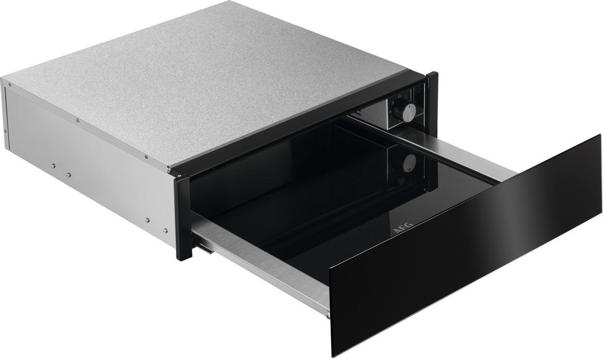 Wäremschublade OD8K11B Schwarz - Schwarz, Glas/Metall (59,6/13,9/53cm) - AEG