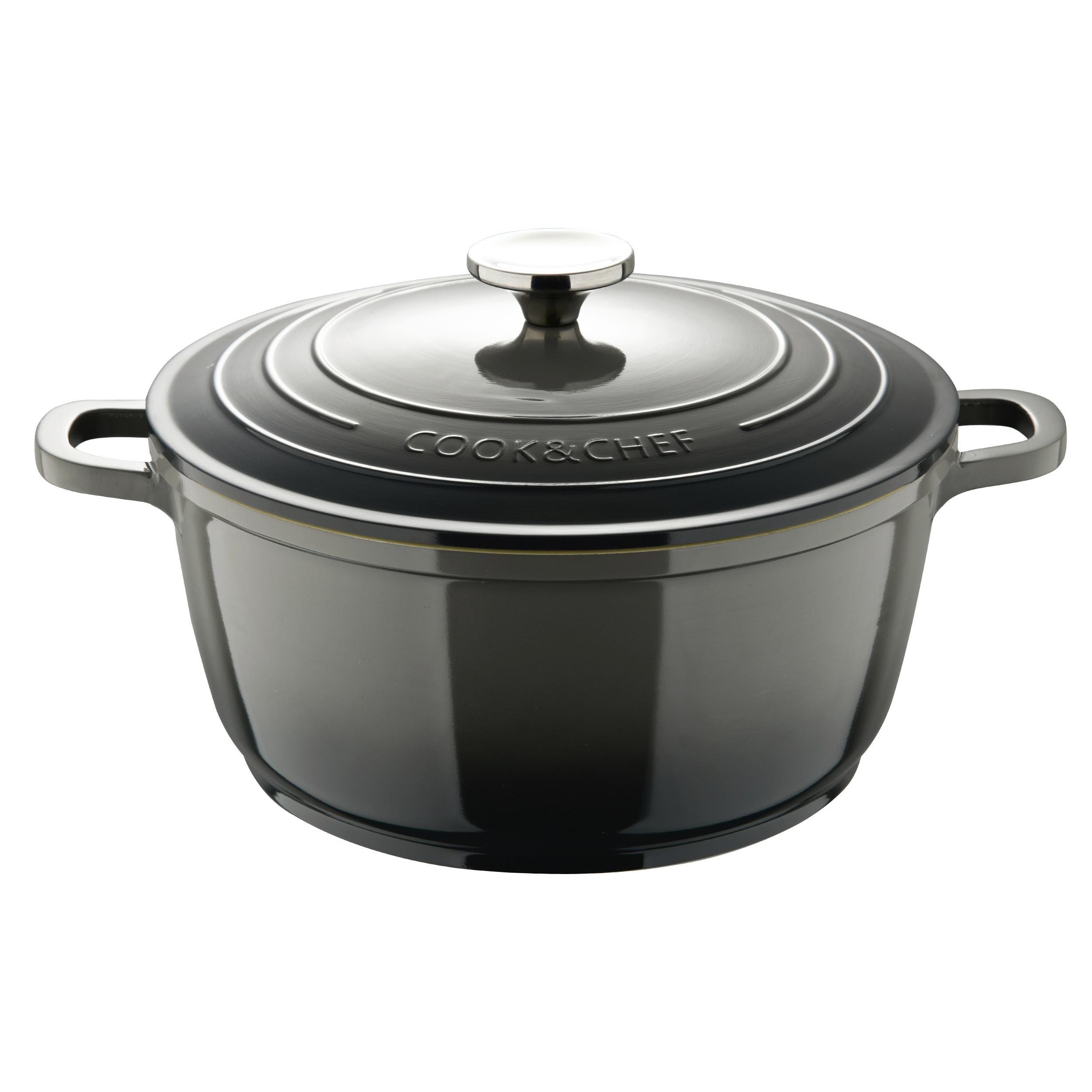 Bratentopf Elisa M Grau ca. 4,4 l - Grau, KONVENTIONELL, Metall (24/11cm) - Modern Living
