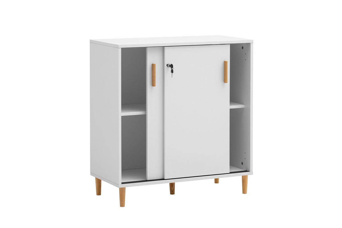 Aktenschrank Torge Weiß matt - Weiß, MODERN, Holzwerkstoff (80,1/84,8/38,2cm) - Livetastic