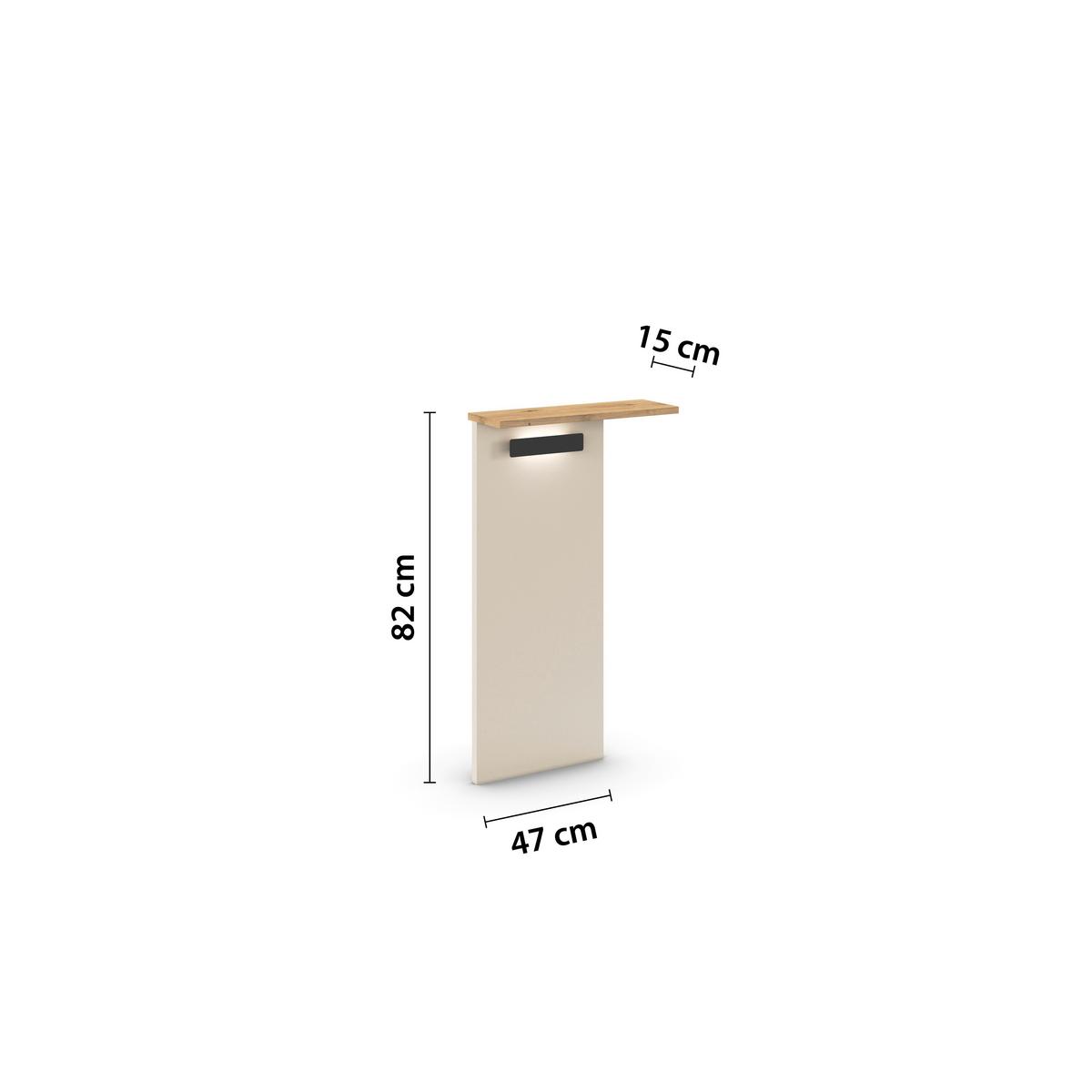 Ablage Ellmau Champagnerfarben - Champagner, KONVENTIONELL, Holzwerkstoff (38/80/12cm) - Premium Living