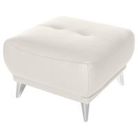 Hocker "Frisco" , weiß - Chromfarben/Weiß, MODERN, Textil/Metall (65/46/65cm) - MID.YOU