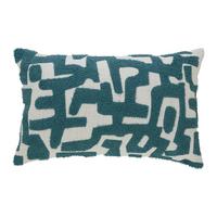 Díszpárna Silva 30/50 - türkiz/fehér, Modern, textil (30/50cm) - Modern Living