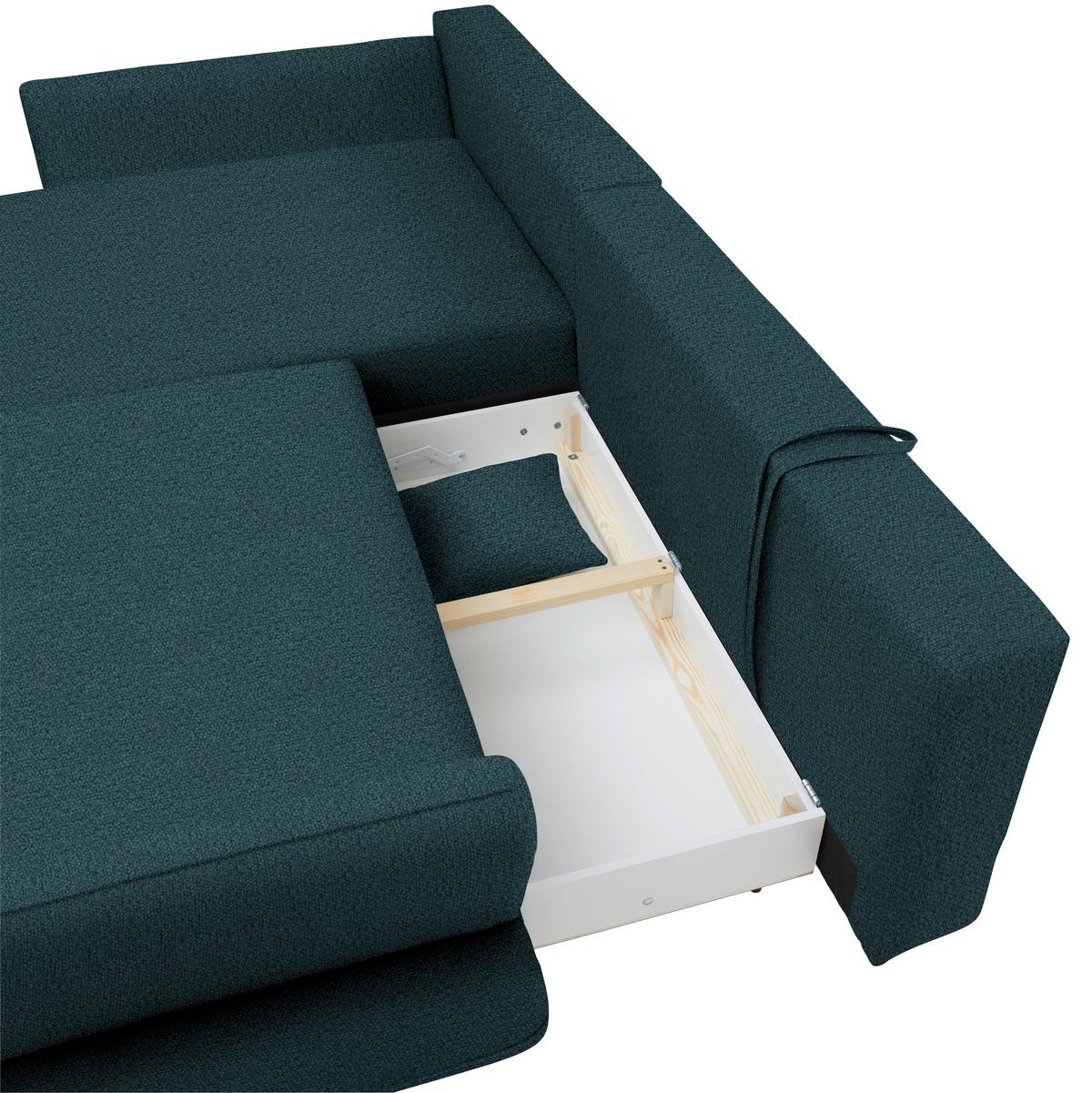 Kutna Garnitura Monte - tamno zelena/prirodne boje, Romantično / ladanjski, tekstil/drvo (181/283cm) - Premium Living