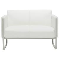 Dvosed Aruba, Bela - siva/bela, Moderno, kovina/tekstil (111/78/71cm) - MID.YOU